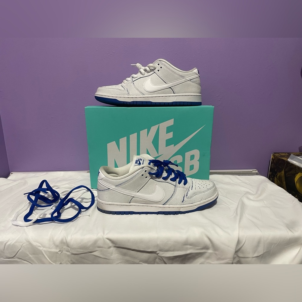 Nike SB Dunk Low Premium Game Royal CJ6884-100 Size US 10.5 used Replacementbox